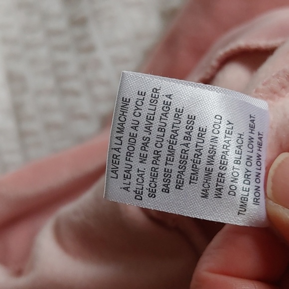 🍁Women's Soft Pink Velour Cozy Cowl Neck Plush Sweater - Picture 8 of 8